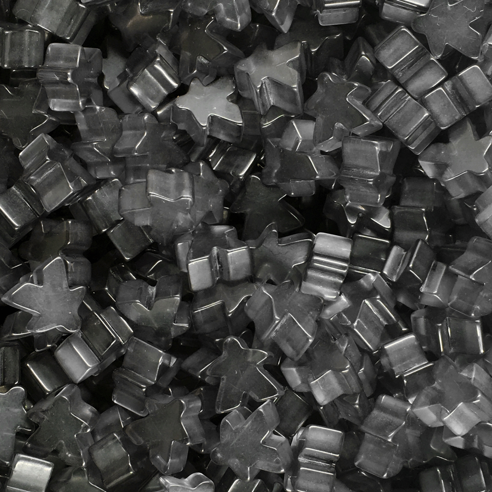"Black" (Translucent) Acrylic Mini Meeple