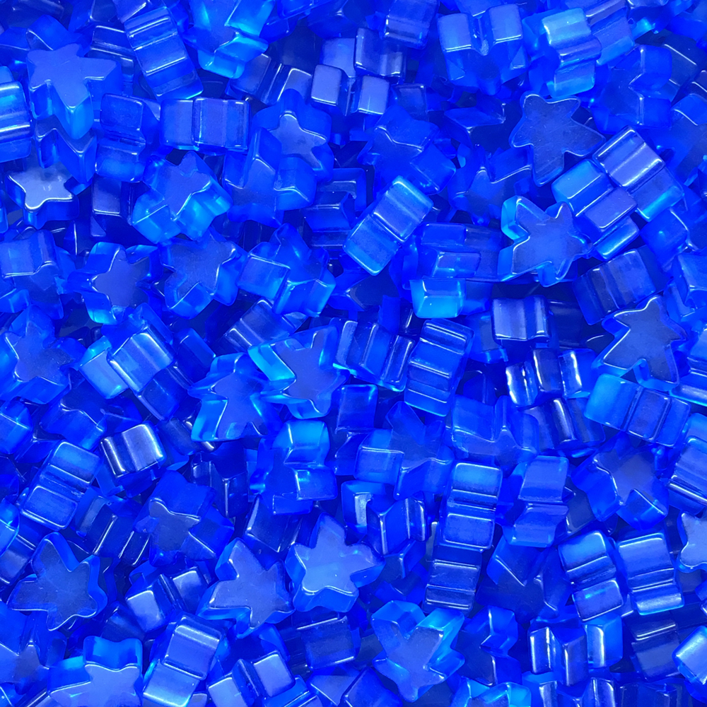 "Blue" (Translucent) Acrylic Mini Meeple