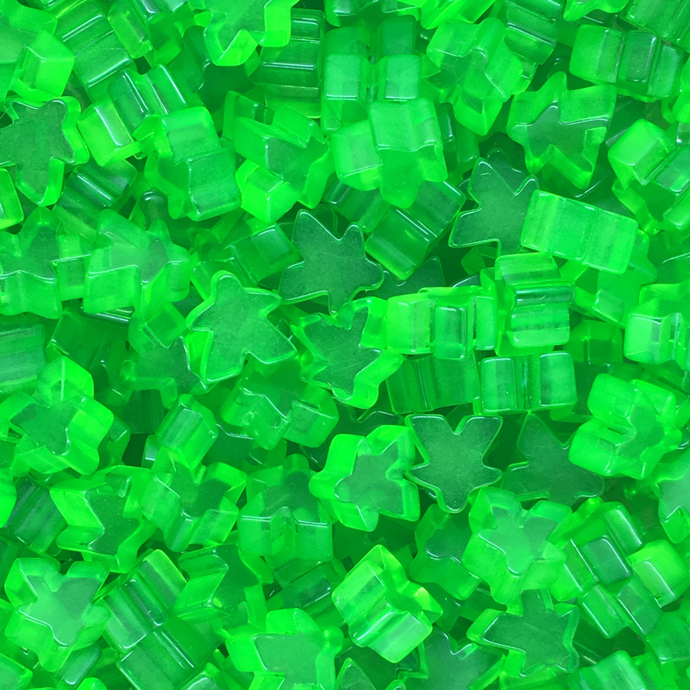 "Green" (Translucent) Acrylic Mini Meeple