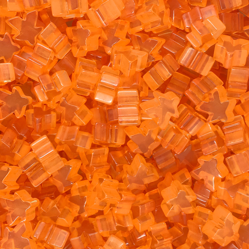 "Orange" (Translucent) Acrylic Mini Meeple