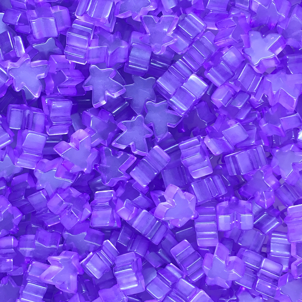 "Purple" (Translucent) Acrylic Mini Meeple