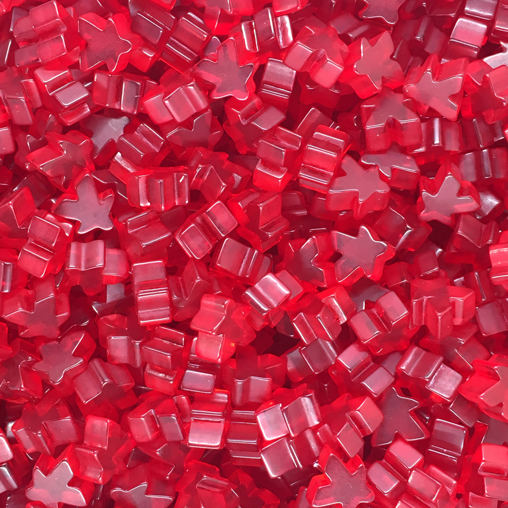 "Red" (Translucent) Acrylic Mini Meeple