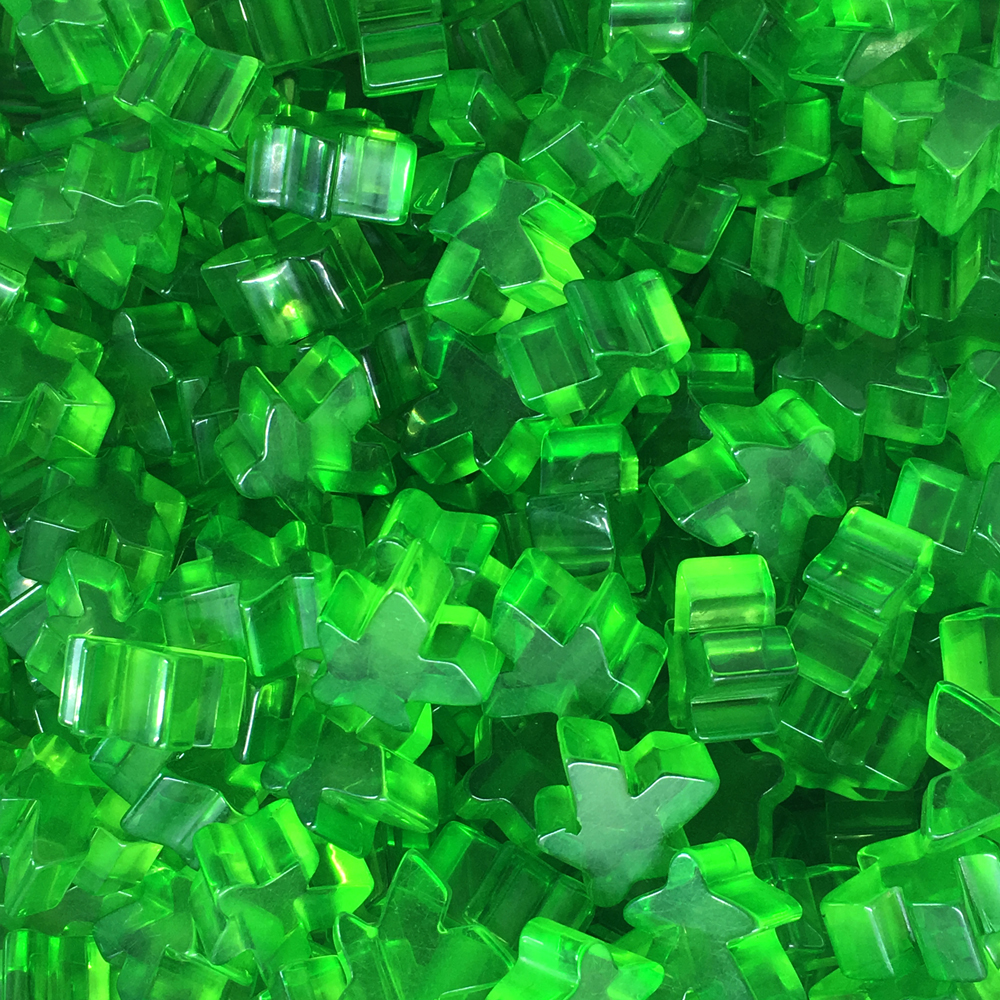 "Green" (Translucent) Acrylic Meeple