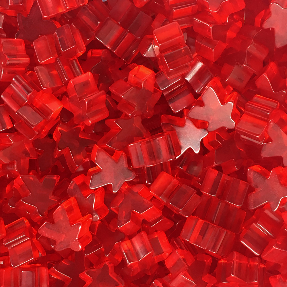"Red" (Translucent) Acrylic Meeple