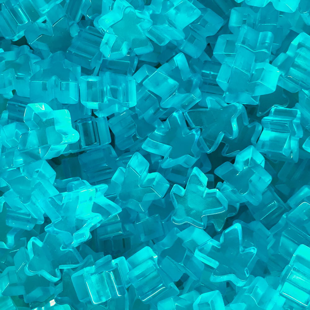 "Turquoise" (Translucent) Acrylic Meeple